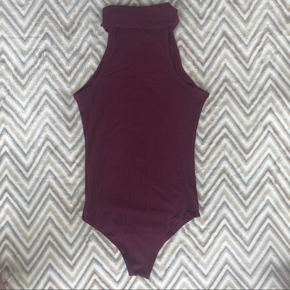 LA Hearts Turtleneck Ribbed Bodysuit - Size M